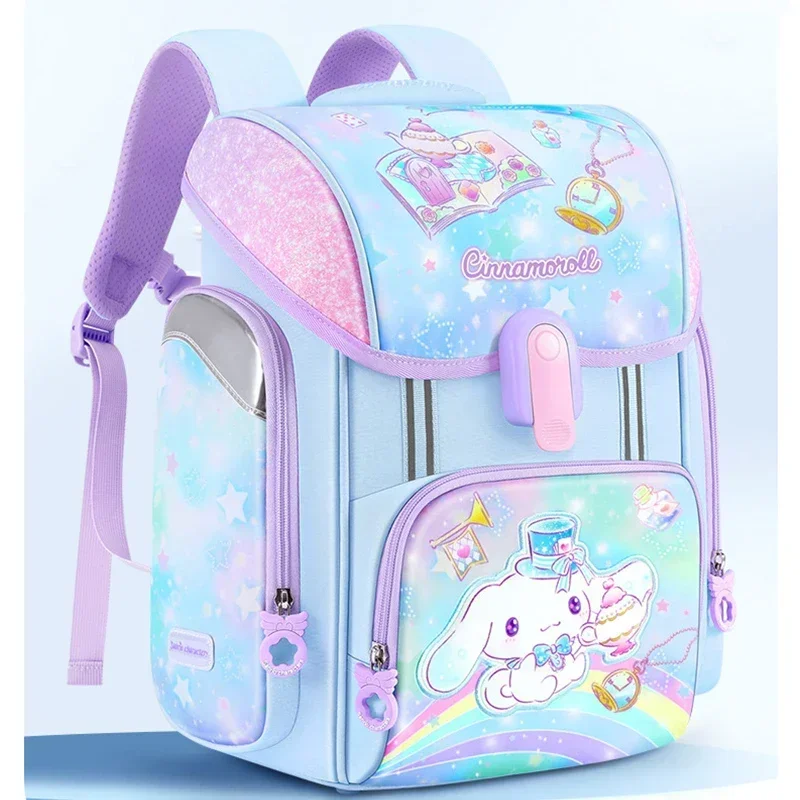 Miniso Cinnamoroll Schoolgirl Lightweight Schoolbag Student Grade1-3 ProtectSpine Backpack Pupil Waterproof School Bag Girl Gift