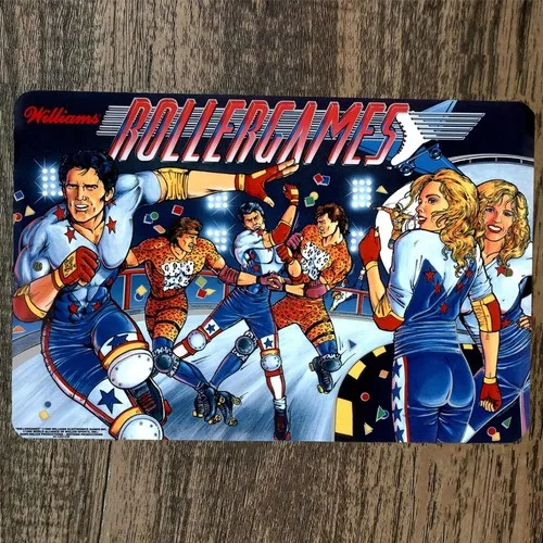 Rollergames Metall-Wandschild für Videospiel-Arcade