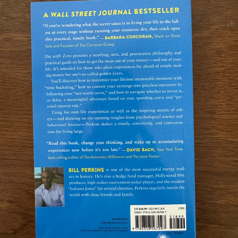 Die with Zero Bill Perkins English Book Personal Finance Wealth Management Self‑Improvement Financial Reading Paperback Book