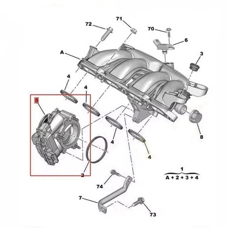 

New High Quality Car Throttle 9818664880 For Peugeot For Citroen C5 C6 4008 5008 408 508 Fengshen AX7 Auto Parts