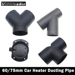 Conector de salida de conducto de ventilación de aire, pieza en T de rama Y de 60mm/75mm para escape de calentador de estacionamiento diésel de aire Webasto con válvula reguladora