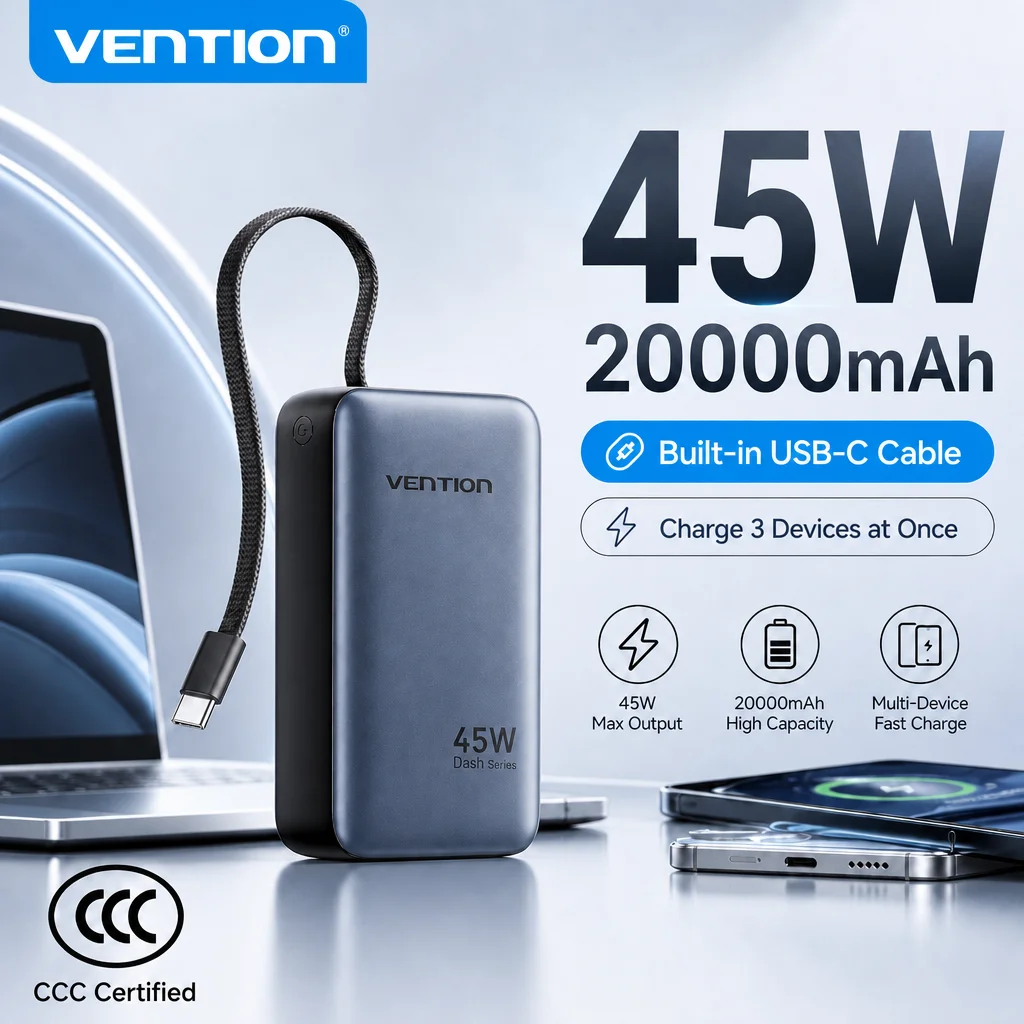 Vention CCC Certification Powerbank 45W