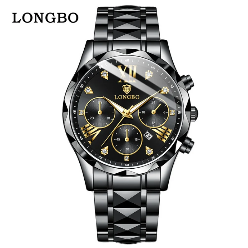 Longbo-reloj de cuarzo luminoso para hombre, pulsera No mecánica, resistente al agua, para negocios, venta al por mayor