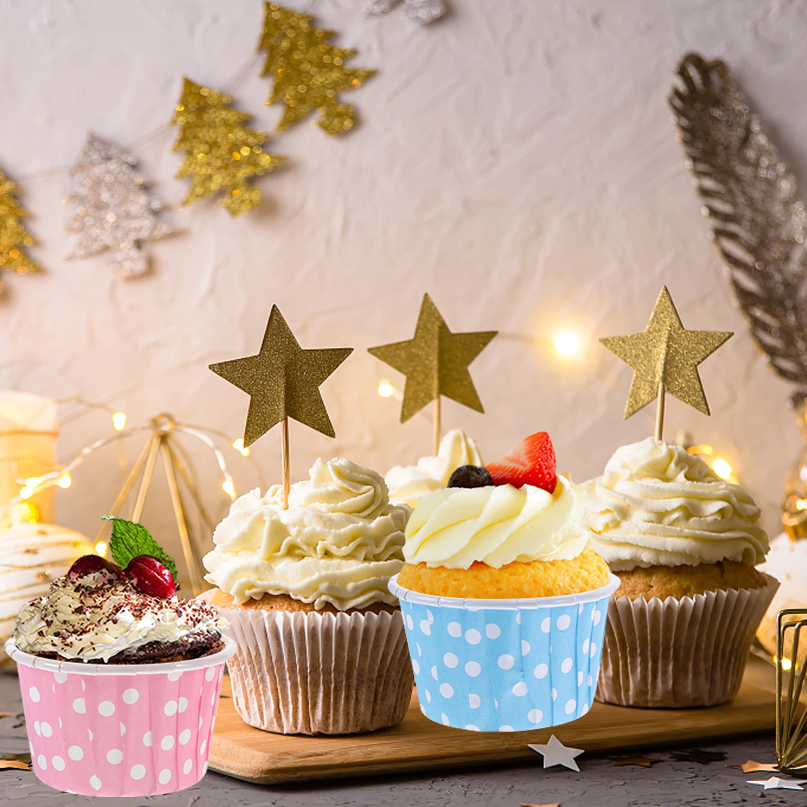 

300 шт. одноразовые десертные чашки с точечным узором, миски для мороженого для торта, пудинга, йогурта, холодных десертов, чашки для мороженого