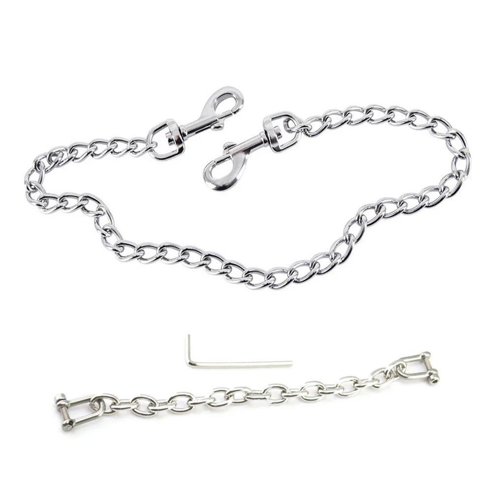 

3 Types Handcuffs Ankle Cuffs Connection Hook Accessories Double Metal Hooks Chain Restraint BDSM Bondage Adult Game Sex Toys