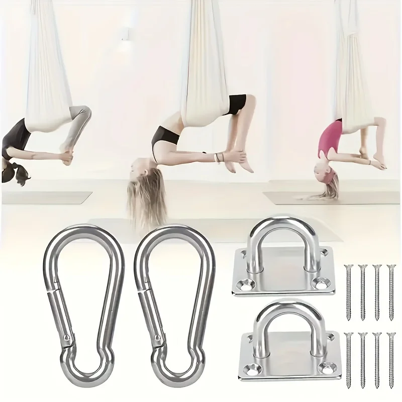 2Pcs Stainless Steel Heavy Duty Hammock Hooks Multifunctional Metal Base For Hammocks Hanging Flower Baskets