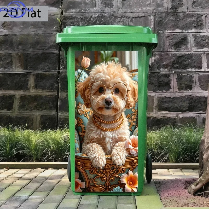 2D Print Graphic Decor Decal Unique Visual Ornament for Indoor Outdoor Garbage Dustbin