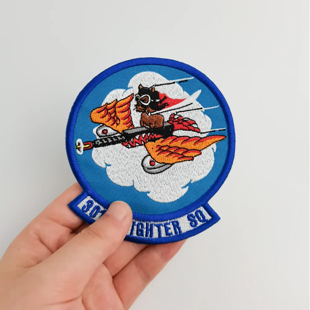 Fighter Pilot Embroidered Iron on Patch Funny Cool DIY Badges for Jackets Vests Bags Accessories Free Shipping Appliques Garment