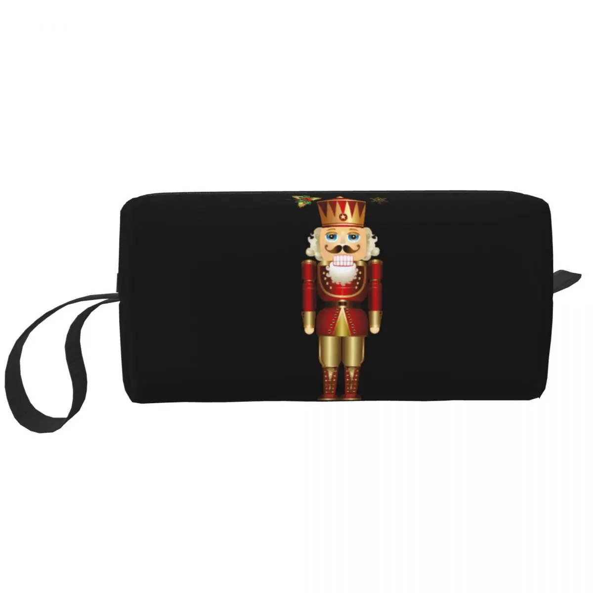 Custom Nutcracker Soldier King Travel Cosmetic Bag Christmas Nutcrackers Toiletry Makeup Organizer Lady Beauty Storage Dopp Kit