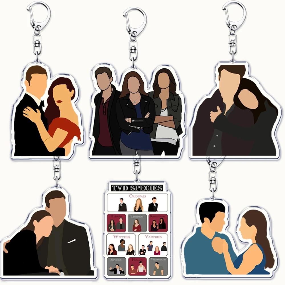 Tvd The Originals Hayley Marshall Keychains for Accessories Bag The Vampire Diaries Elijah Mikaelson Keyrings Jewelry Fans Gifts