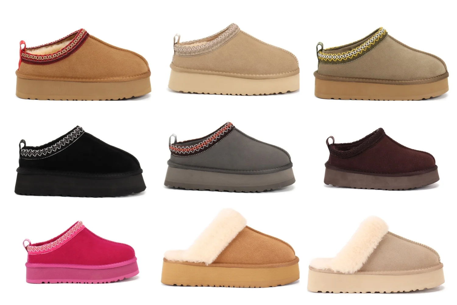 أحذية نسائية شتوية قصيرة متكاملة من الفرو بنعال سميكة للطقس البارد