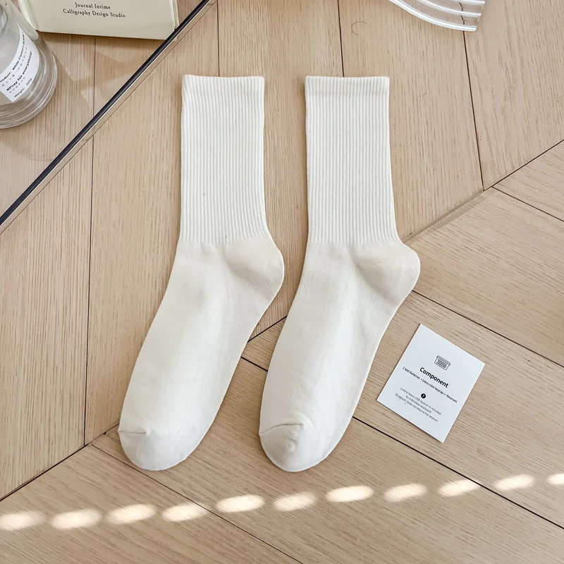 1 Paar Damensocken, rot, weiß, schwarz, Söckchen, atmungsaktiv, sportlich, bequem, einfarbig, Baumwolle, Bodensocken für Mädchen, Strumpfwaren – Detail 32
