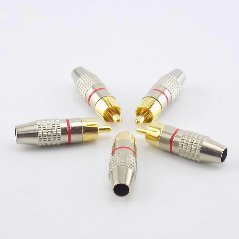 10pcs RCA Male Connector to Male BNC Audio Connector Cable Plug Adapter For CCTV Camera Audio Video Q1