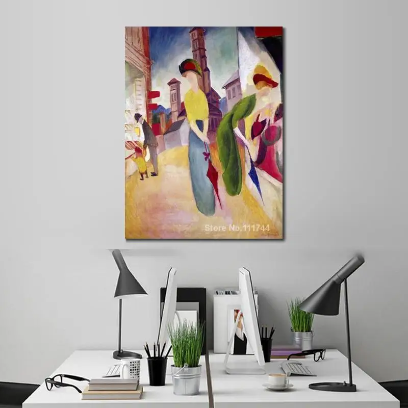 

Copy Paintings of Famous Artist Vorm Hutladen. August Macke Artwork High Quality Handmade