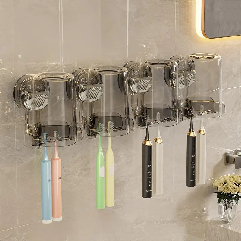 1 مجموعة شفط كأس حامل فرشاة الأسنان والرف مع عدم وجود الحفر جدار جبل تصميم عالية قيمة كأس الأسنان مجموعة الحمام التخزين المنظم