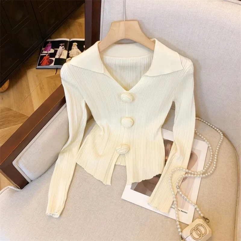 

Pullovers Womens Europeen Contrast Binding Edge Definition Detail Structural Design Architectural Construction Modern Appearance