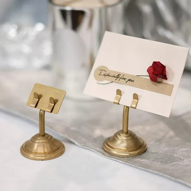 for Metal Clip Desktop Display Stand Label Card Table Number Business Card Holder