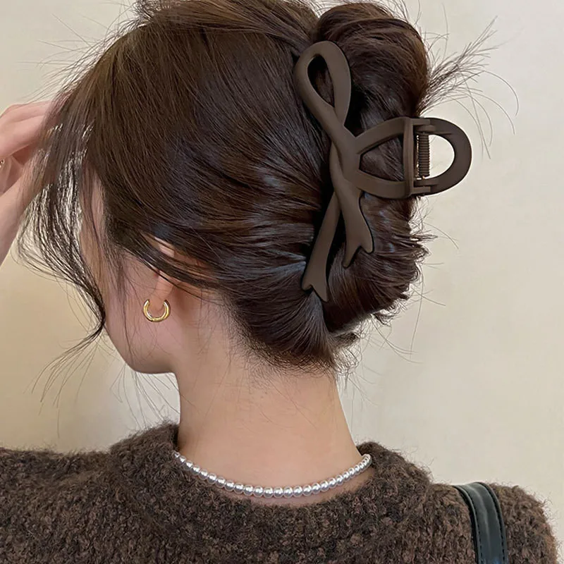 13CM Matte Haarspangen Vintage Schleifen-Haarklammern Krabben-Haarspangen Haarschmuck für Frauen Haar-Accessoires Haarspangen – Detail 2