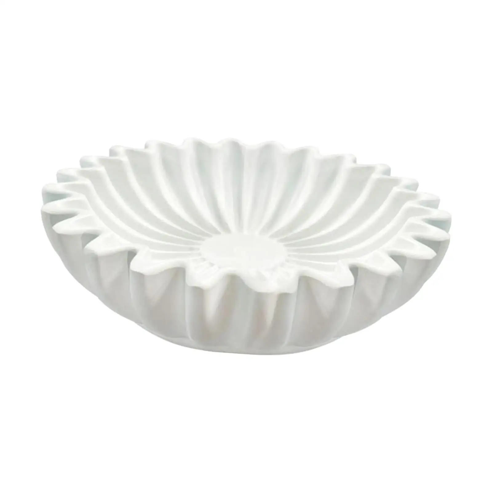 Ruffle Bowl Decorative Bowl Trays Modern Resin Scallop Bowl Fruit Bowl for