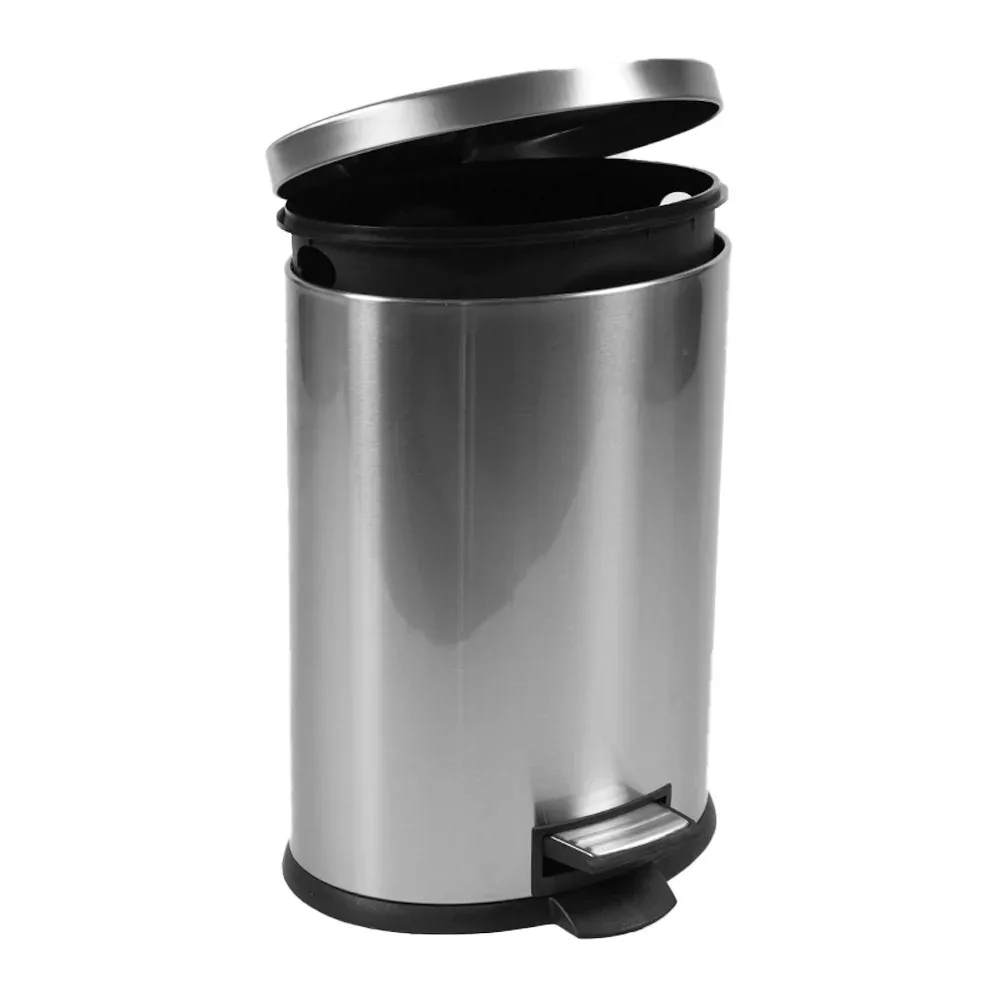 

3.1 Gallon Trash Can Oval Bathroom Trash Can Stainless Steel