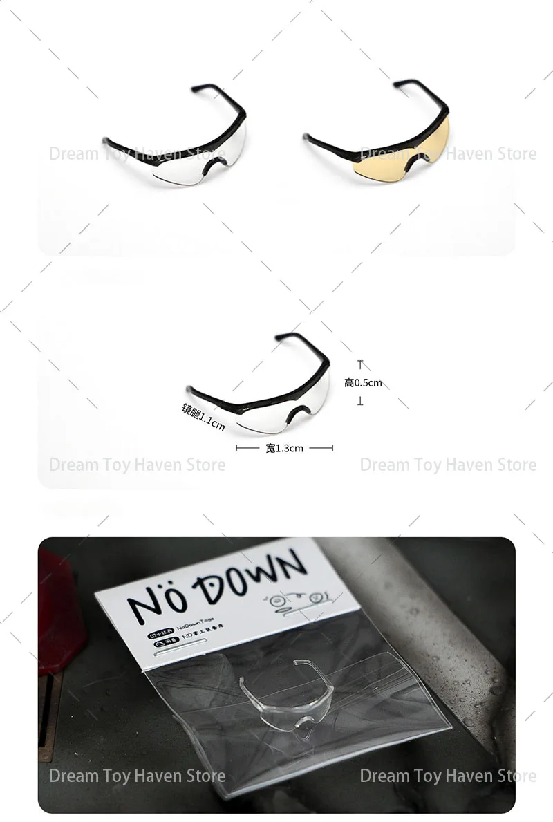 1/12 مقياس الجندي وكيل القاتل نظارات الرماية نموذج المعدات التكتيكية العسكرية ملحق لعبة لدمى شخصيات الحركة 6 بوصة #3