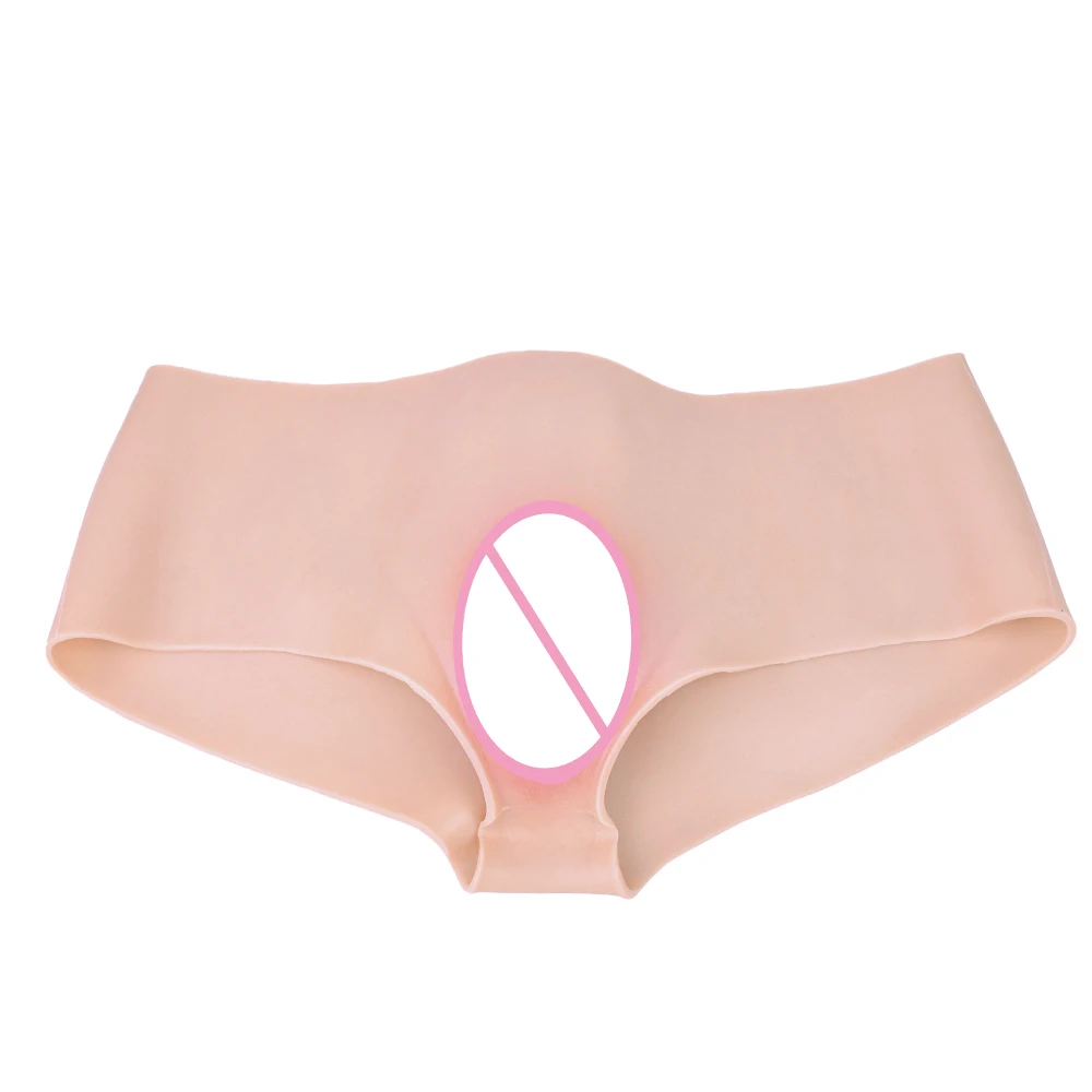 Soft Skin Texture Realistic Insertable Vaginal Panty Wearable Fake Vagina with Vivid Clitoris For 18+ Men Penis Hiding Gaff view 5