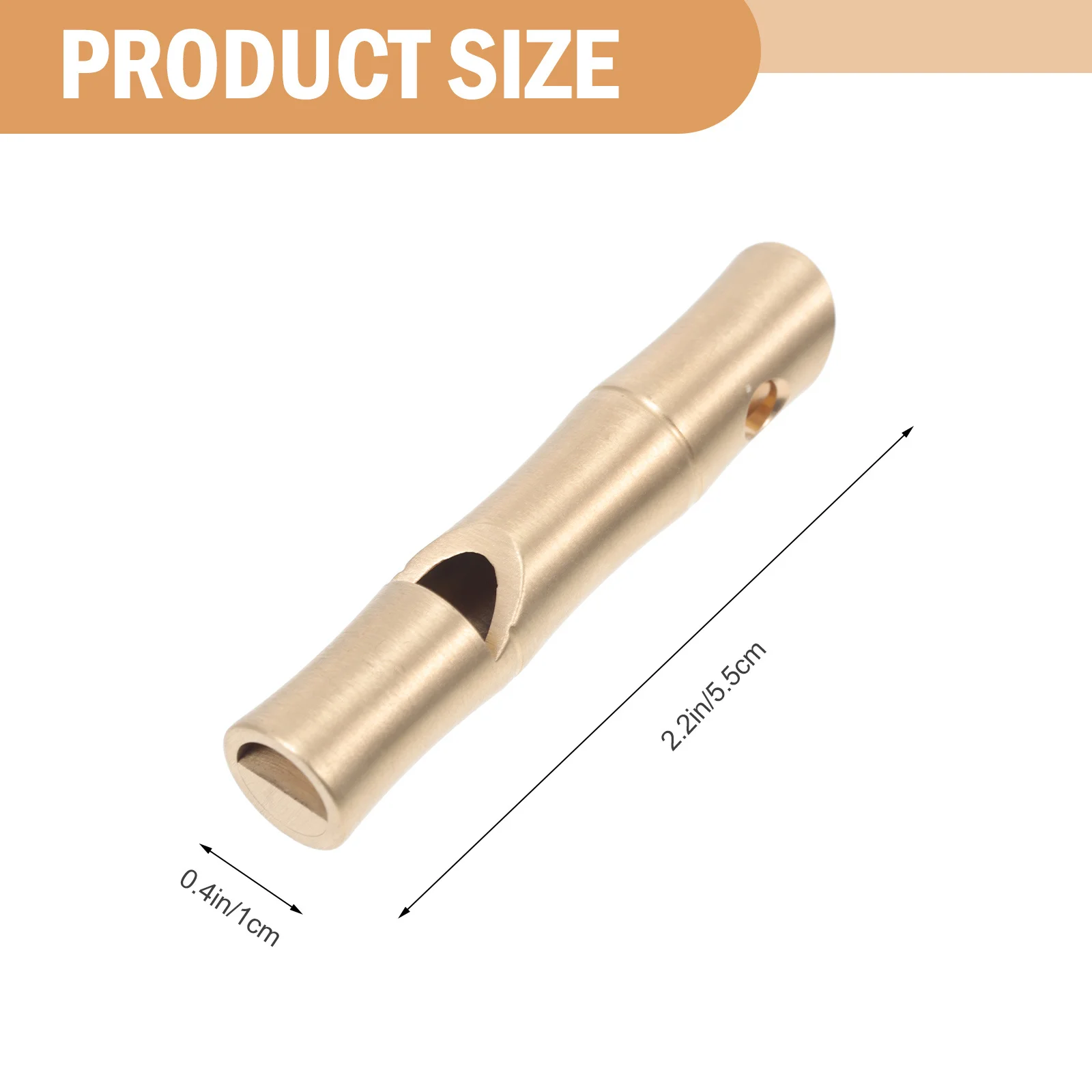 

1pc High Decibel Whistle Brass Emergency Outdoor Outdoor Brass Whistle Tool For Searching Help Security Surviving First Aid
