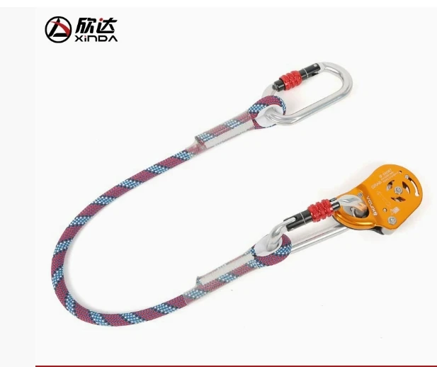 Xinda High Altitude Work Safety Protector Movable Self-Locking Rope Grab Fall Arrestor Anti-Fall Ascending Descending Device