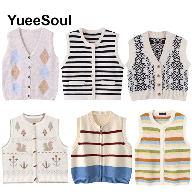 Colete feminino branco sem mangas malha cardigan colete 2025 inverno novo y2k doce high street casual streetwear colete feminino