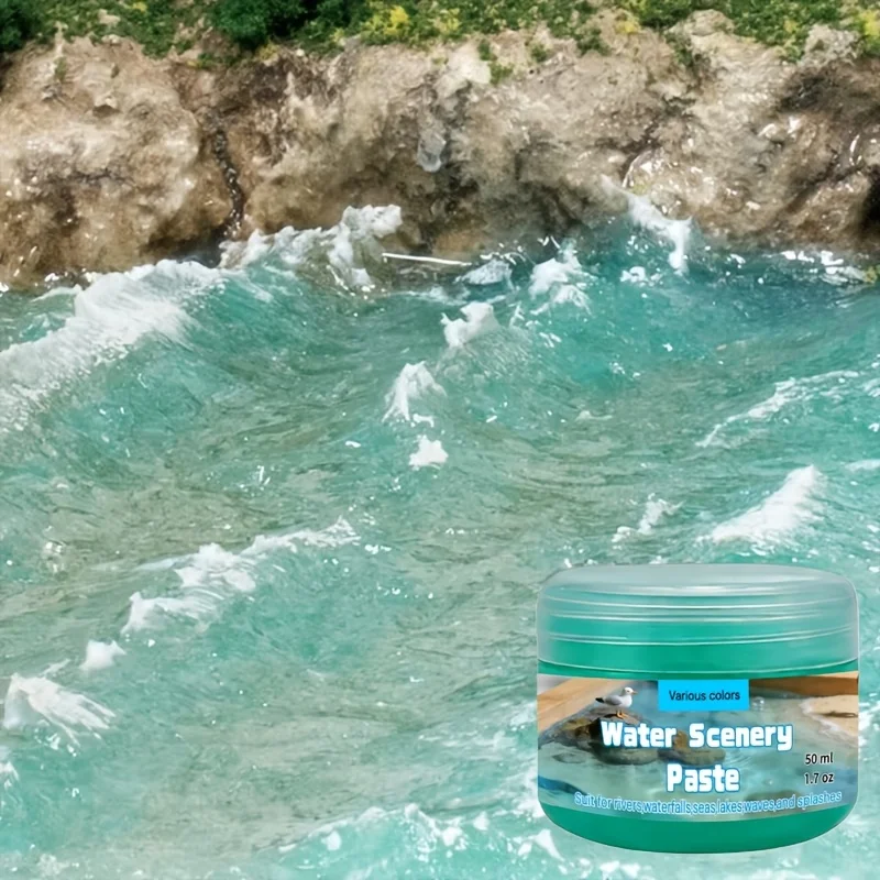 50ml/1.7oz Realistic Water Effect Paste Liquid Texture Durable Plastic Material For Rivers Oceans Lakes Static Scenes Landscape