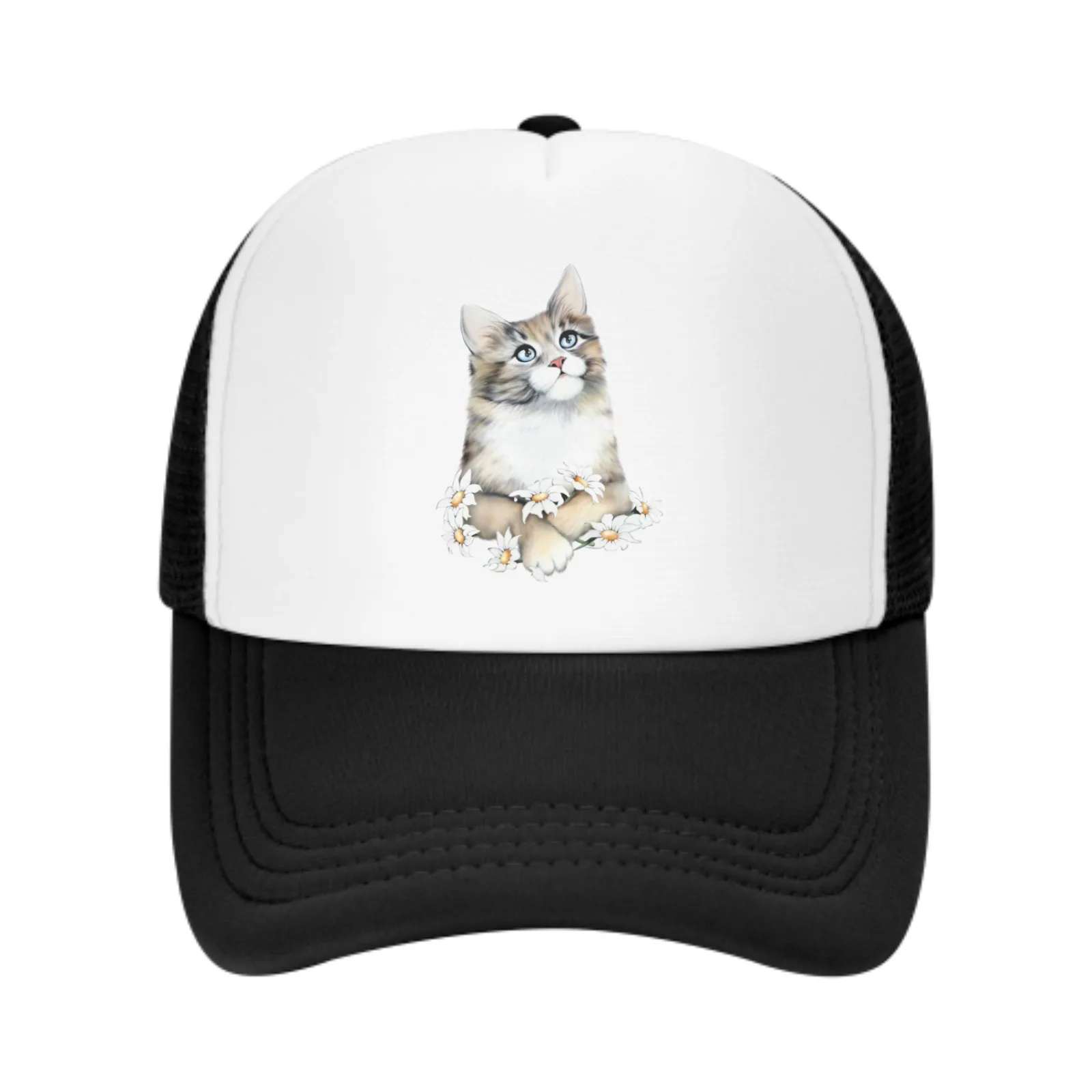 Quiet Cat Fashion Baseball Hat Breathable Adult Cap Outdoor Mesh Hat Travelling Sun Protection Casquette For Men Women