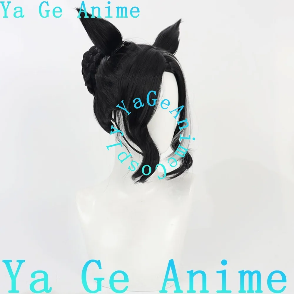 متجر Ya Ge Anime Uma Musume: شعر مستعار جميل ديربي ميجيرو رامونو وميجيرو تاكاهيرو مع آذان وذيل متطابقة