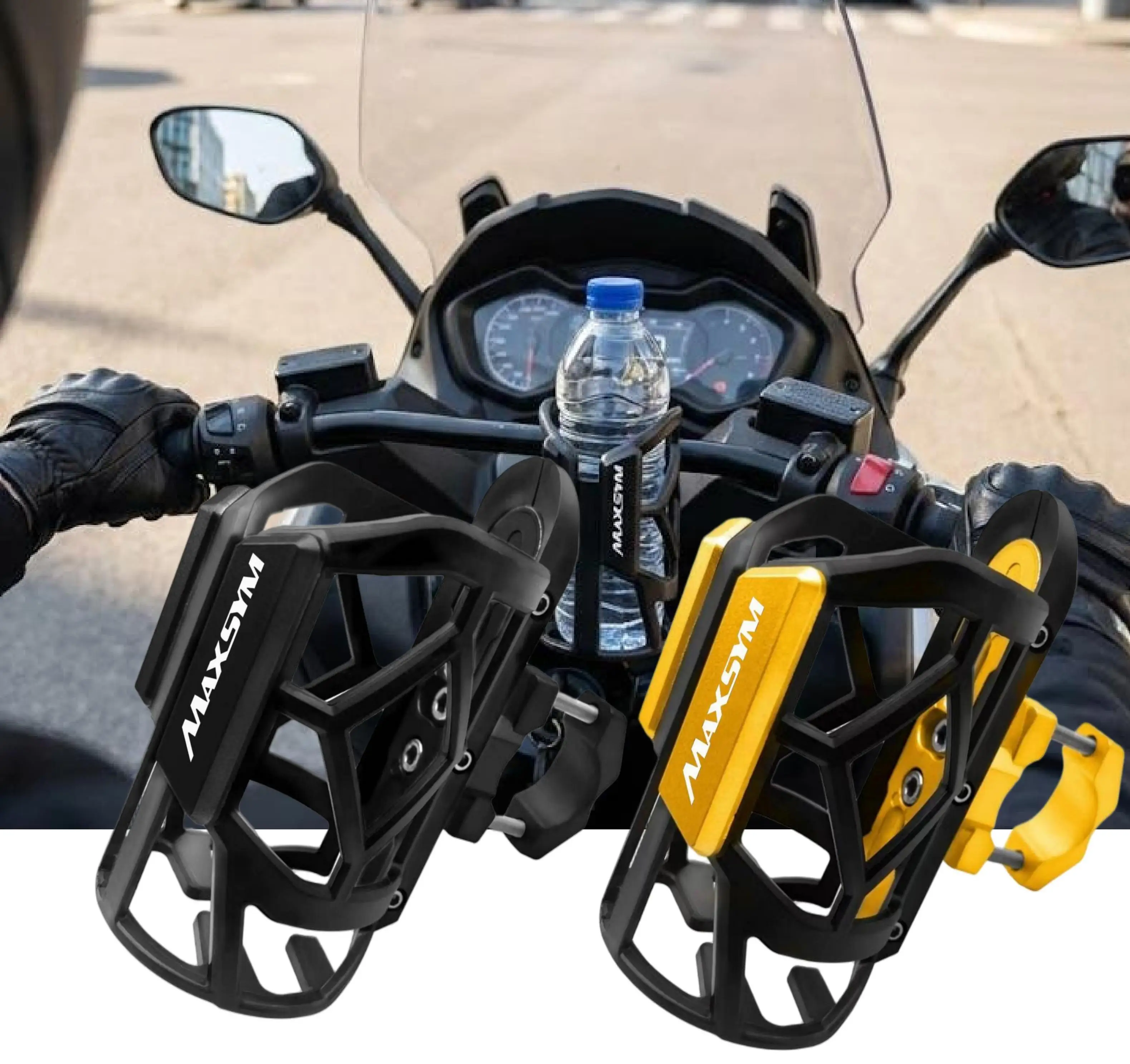 حامل أكواب الماء للدراجات النارية لـ SYM MAXSYM TL 500 508 Maxsym TL500 TL508 حامل أكواب الماء على الموضة للدراجات النارية عالي الجودة