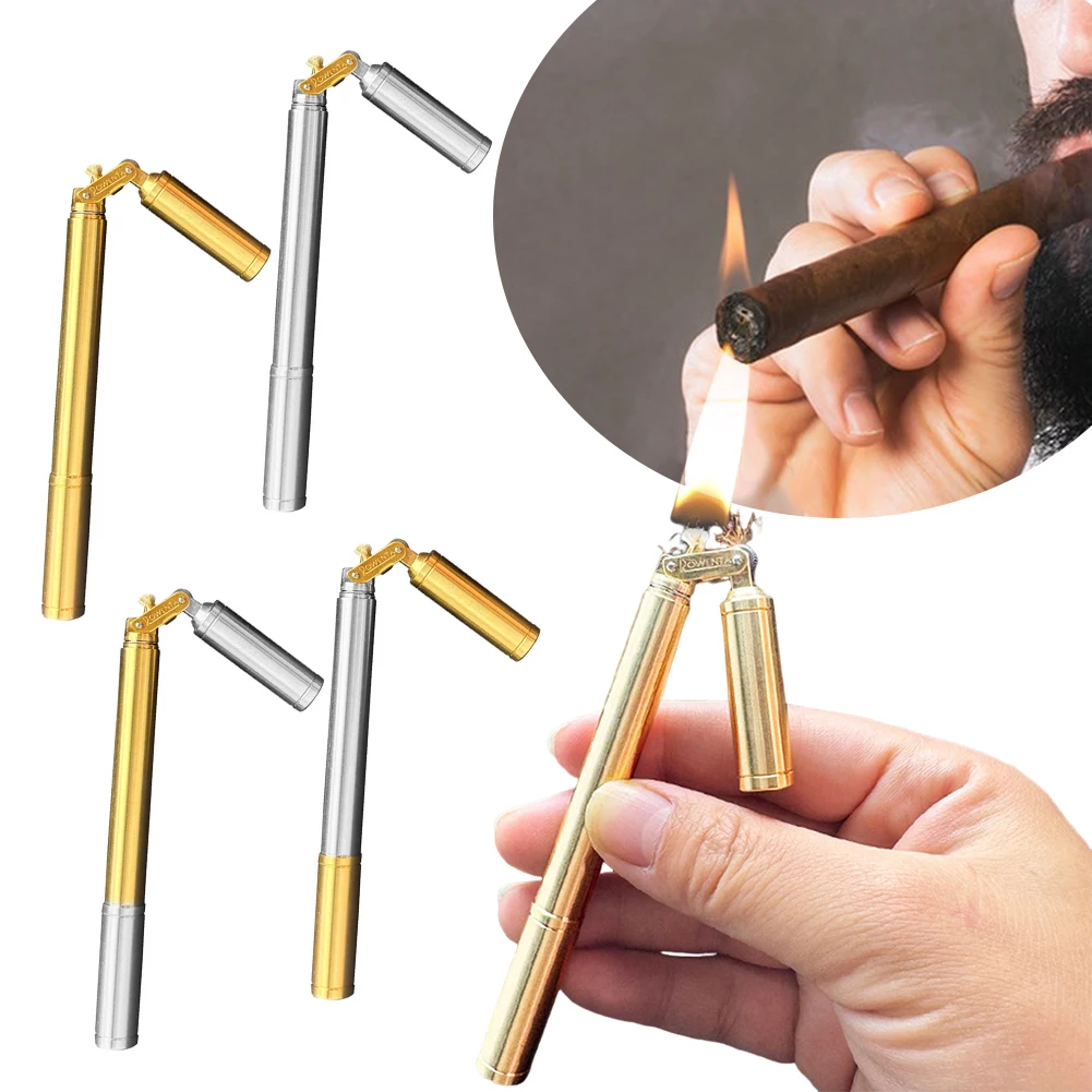 

Metal Retro Double Stick Lighter Outdoor Portable Windproof Men's Personalized Cool Lighter Men's Gift