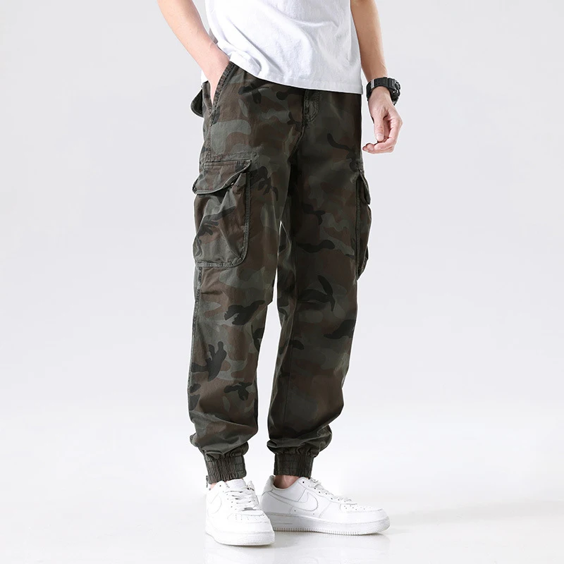 Men's American Camouflage Work Pants High-End Casual Trendy Streetwear Spring Autumn New Collection