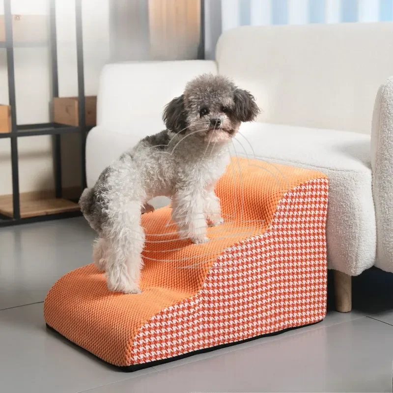 2/3 Layer Non-Slip Pet Stairs Detachable Washable Dog Ramp Ladder For Old Small Large Dogs Sofa