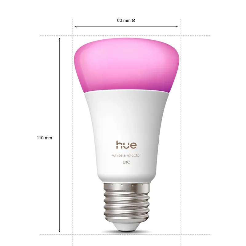 Philips Hue E27 A60 810LM Smart LED Home Light 220-240V White and Colour Ambiance Bulb Works With Alexa Google Home Bluetooth