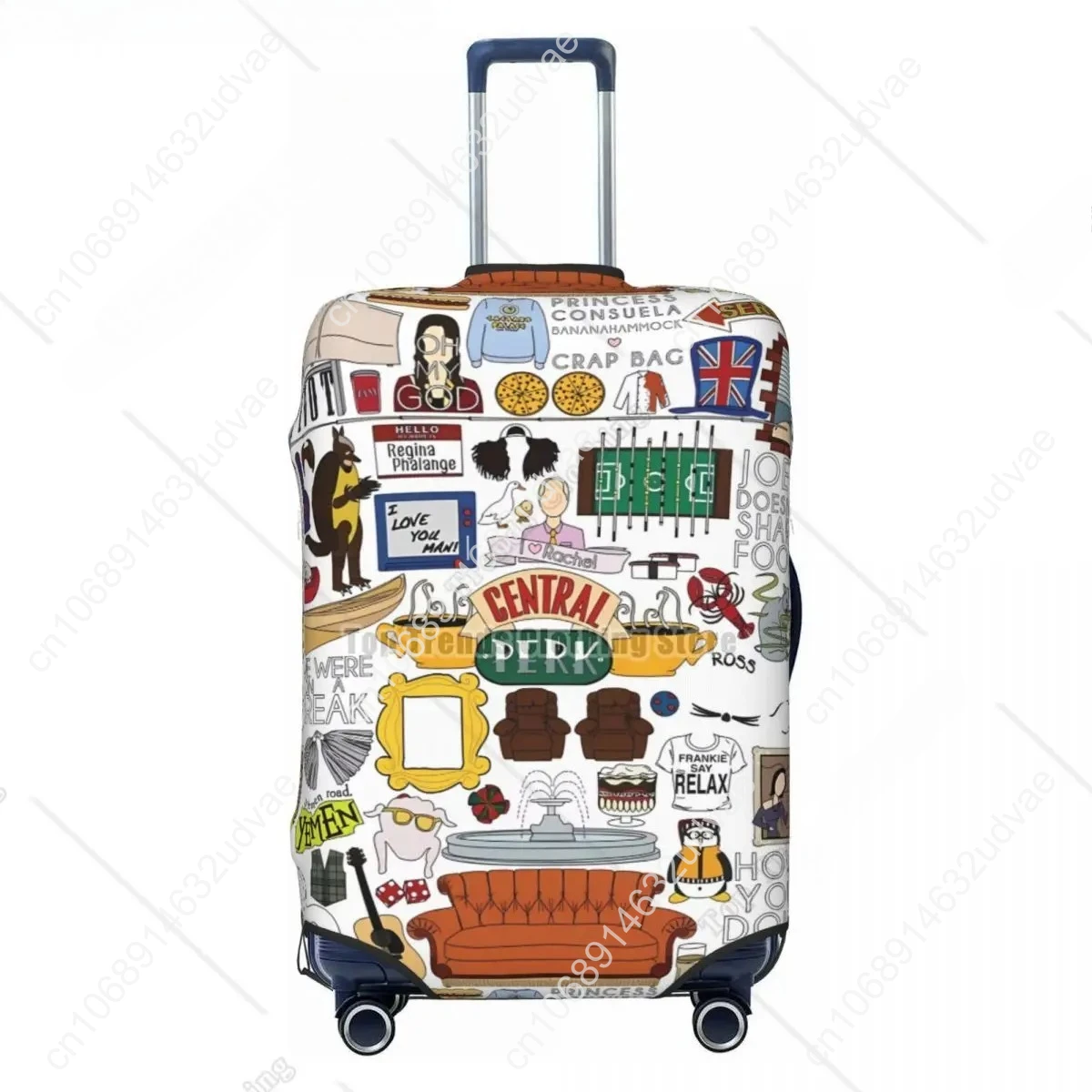 Friends Tv Show Print Suitcase Cover Travel Cruise Trip Holiday Elastic Luggage Case Protection