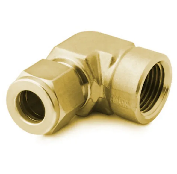 B-1010-8-6 Brass Tube Internal Thread NPT Elbow 5/8in. 3/8in