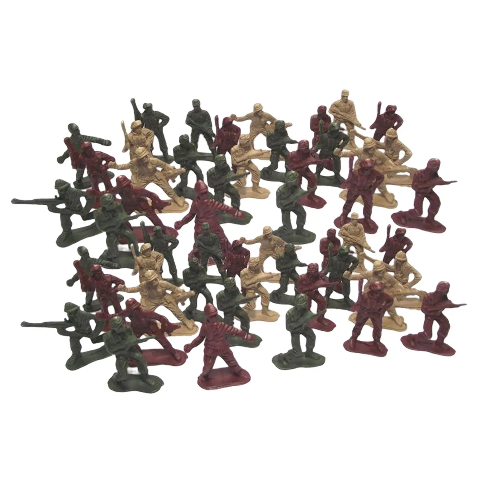 50 Pieces Miniatures Model Soldier Figures Sand Table Decoration Playset Toys 5cm H for Kids Children Boys Adults Pretend Play