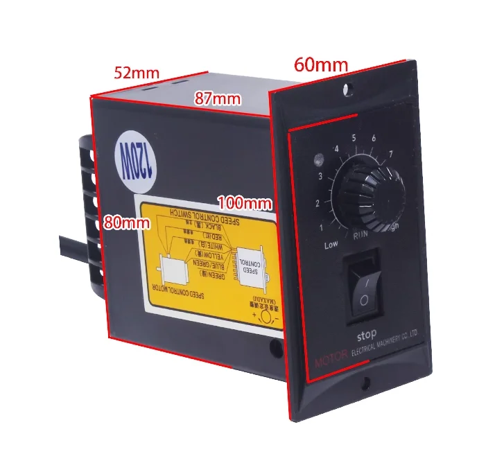 5RK90GU-CF 220V 90W AC Gear Motor with Speed Controller and Bracket  Induction Small Machine
