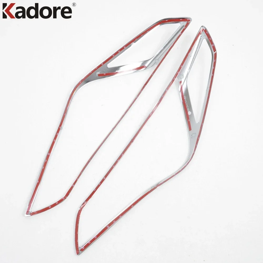 Chrome Front Head Light Lamp Cover For Hyundai Sonata 2015 2016 Headlight Shade Hood Trim Frame Car Styling