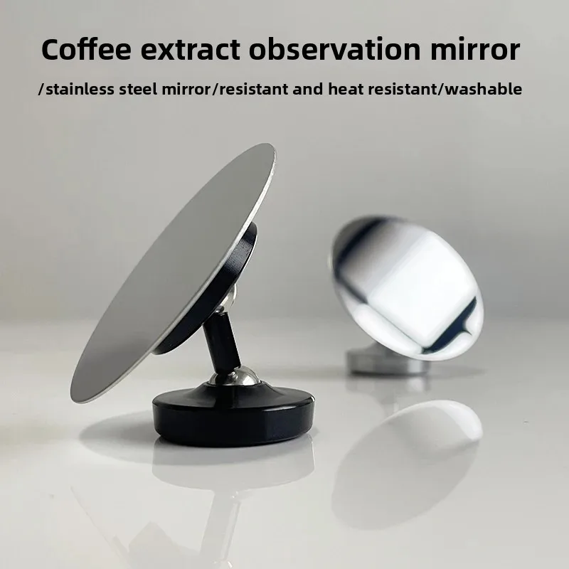 

2pcs For coffee extraction mirror, solid wood reflective mirror, multi-directional rotating magnetic attraction
