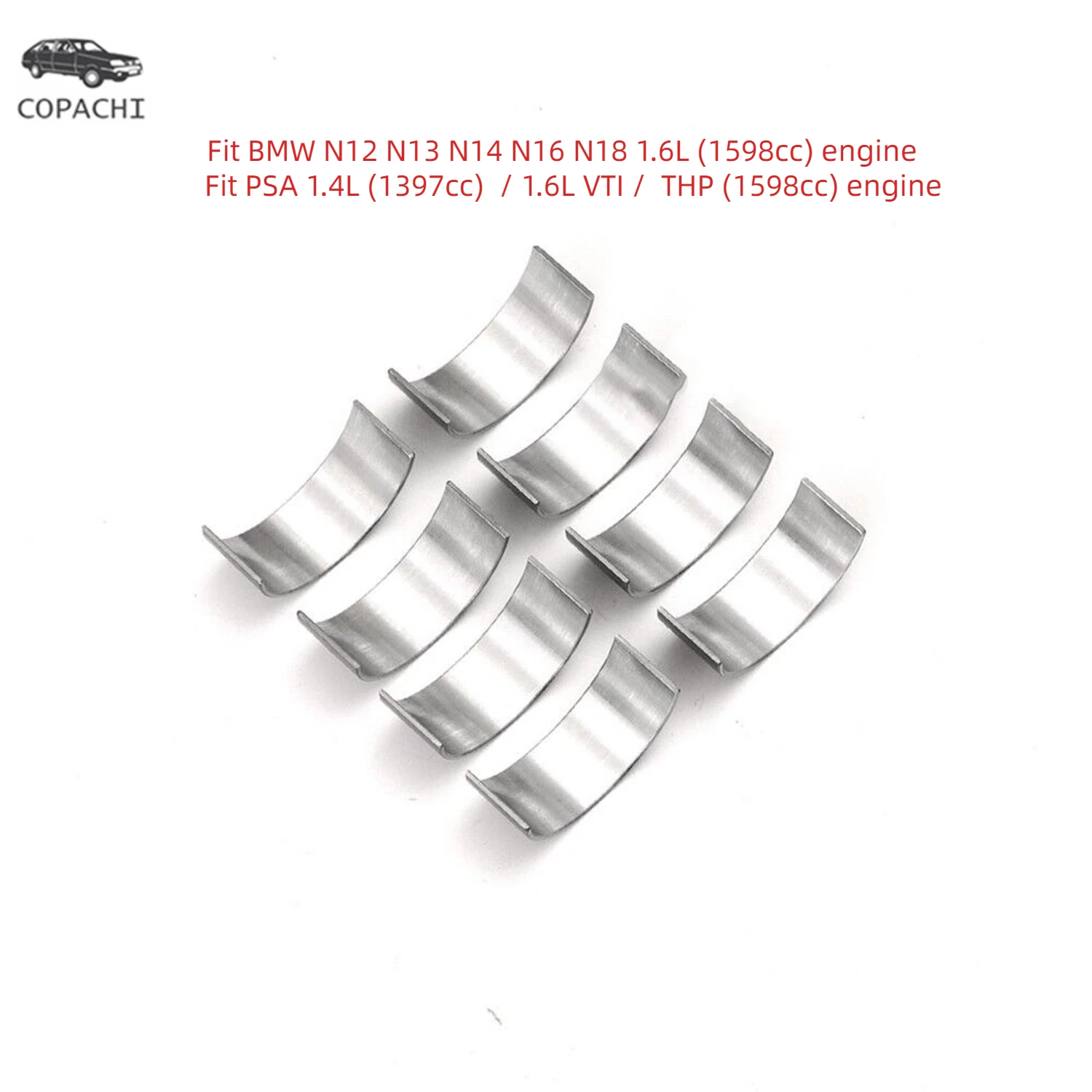 8 szt. Łożysk korbowodowych 11247586035 dla BMW Mini Cooper R55 R56 F20 1.6 T 1.6 THP Turbo N12 N13 N14 N16 N18 N18