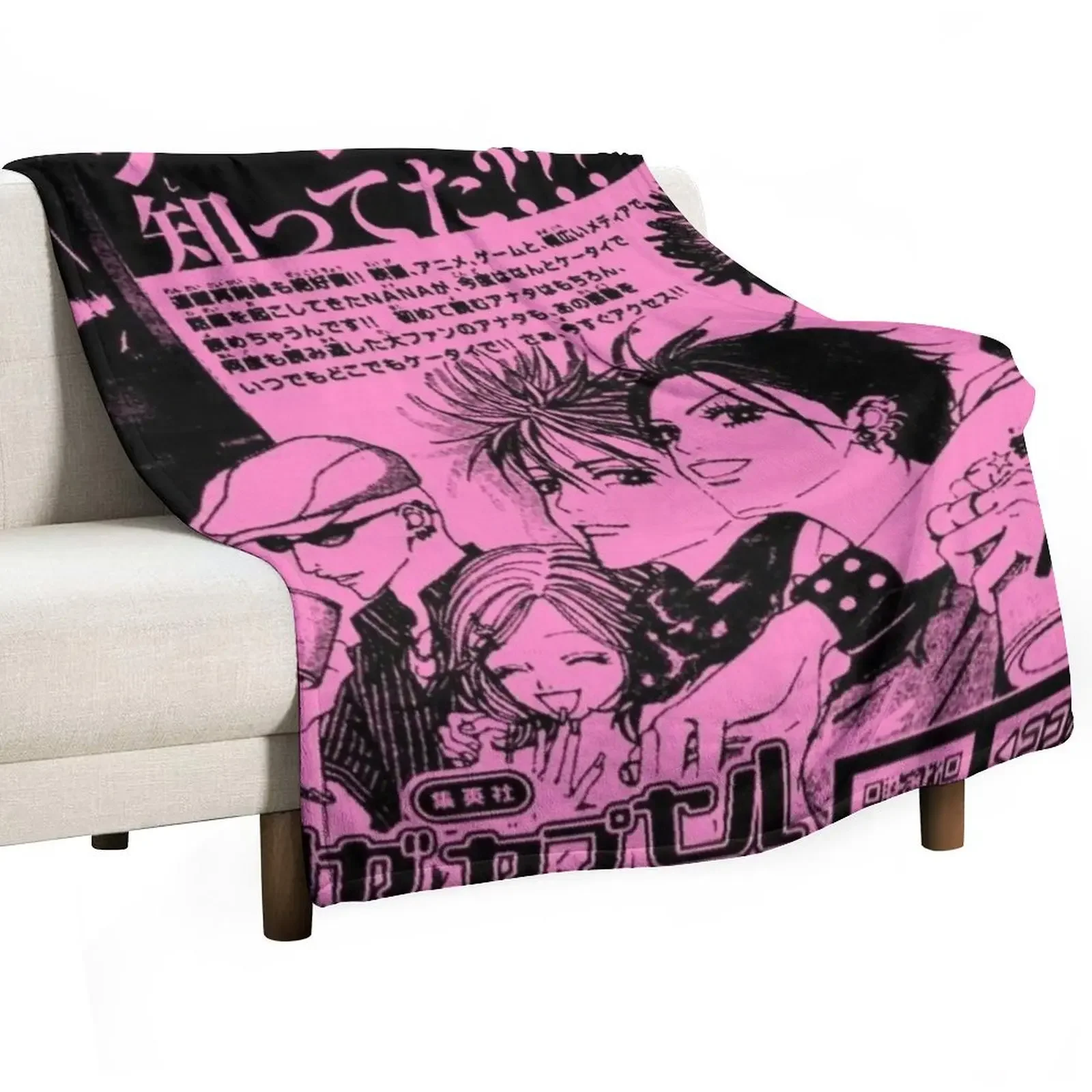 nana anime Inspired Anime Masterpiece Throw Blanket funny gift Warm Blankets