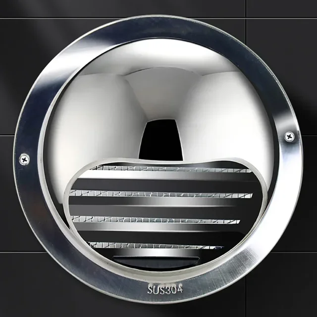 Stainless Steel Wall Ceiling Hood Air Vent Ducting Ventilation Exhaust Grille Cover Waterproof Outlet Heating Cooling Vents Cap 5