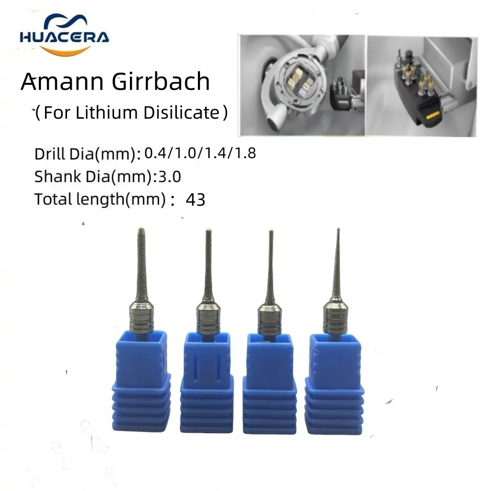 

Алмазная шлифовальная машина Amann Girrbach для стеклянных церемоний, доступная в 0,4 мм, 1,0 мм, 1,4 мм. 1,8 мм