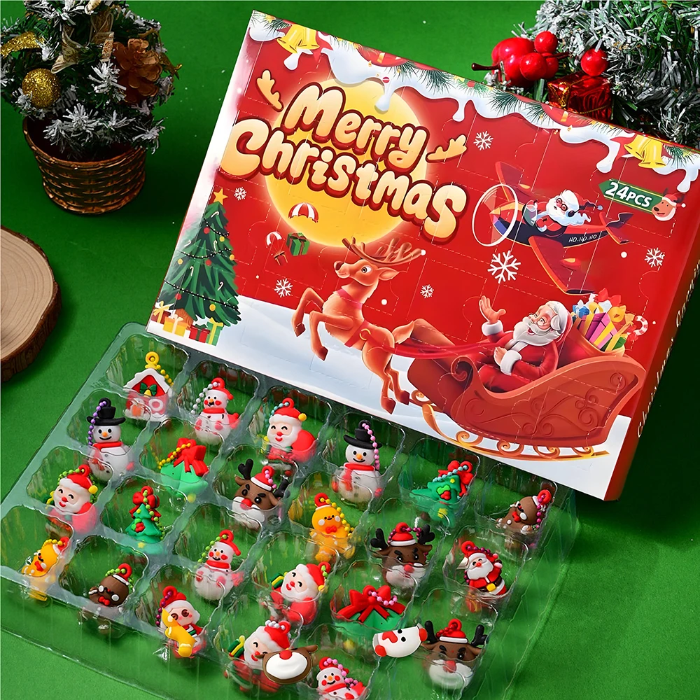 2026 Christmas Advent Calendar Presents Gift Treasure Hunt Box Decorations Gifts Figurine Things for Diy Christmas Calendar Gift