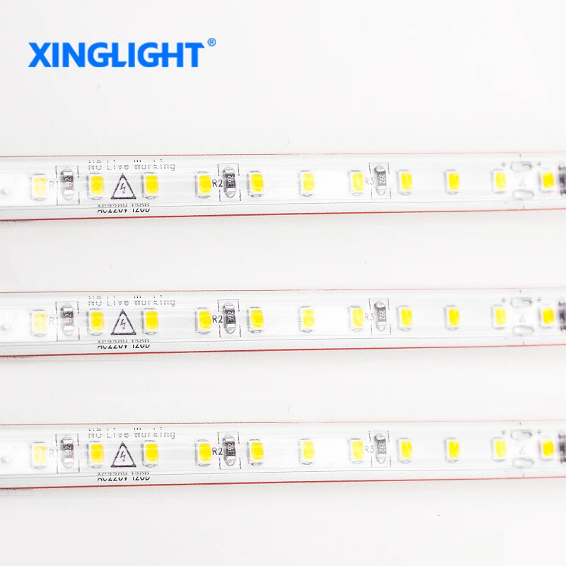 XINGLIGHT 1meter Factory Manufacturing LED DC 220V SMD 2835 Chip 120LEDs RGB Light Strip 8W/M Hollow Sleeve Light String Strip