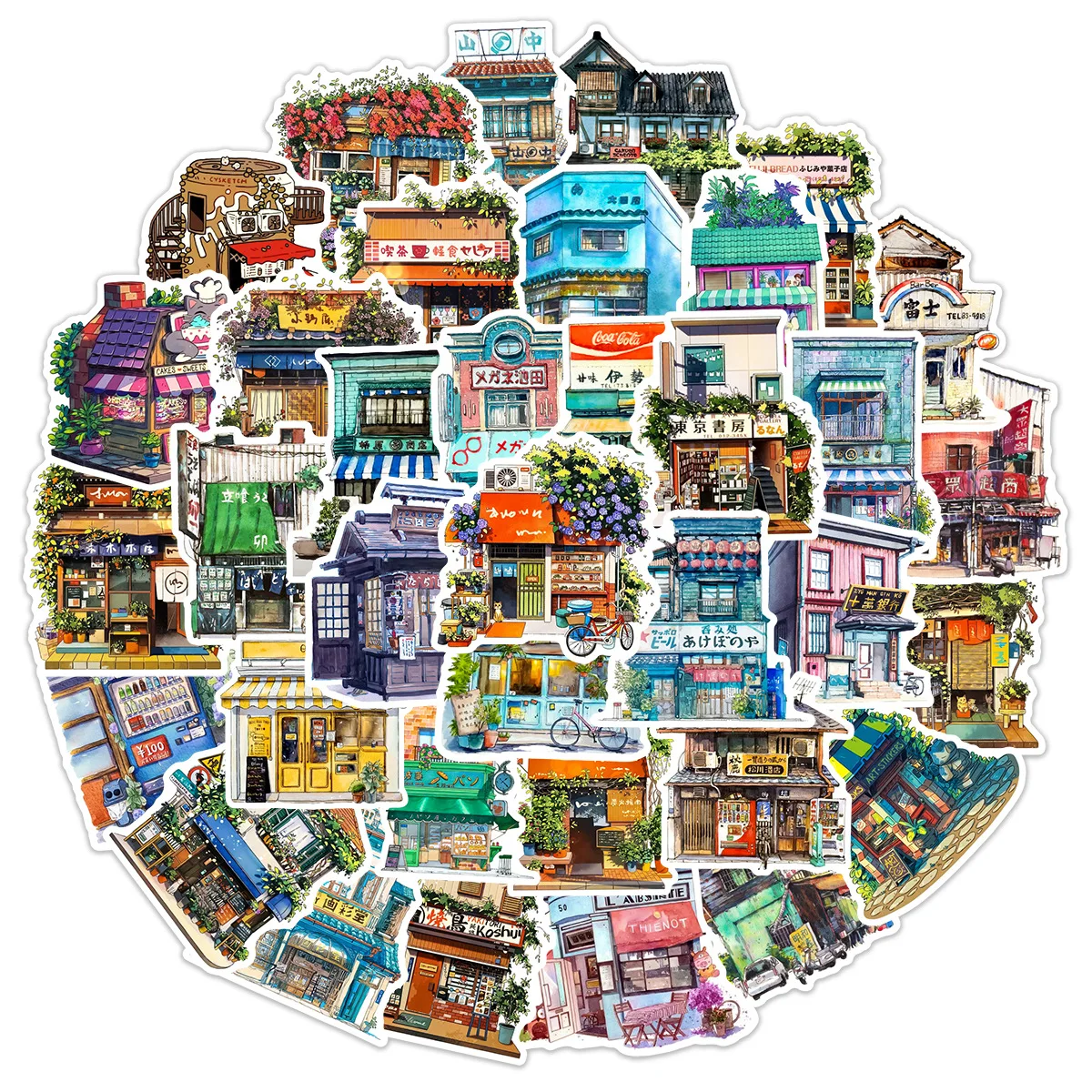 

50PCS Creative kawaii self-made Japanes Stickers DIY Phone Guitar Laptop Notebook Suitcase Bottle Waterproof Sticker Decals